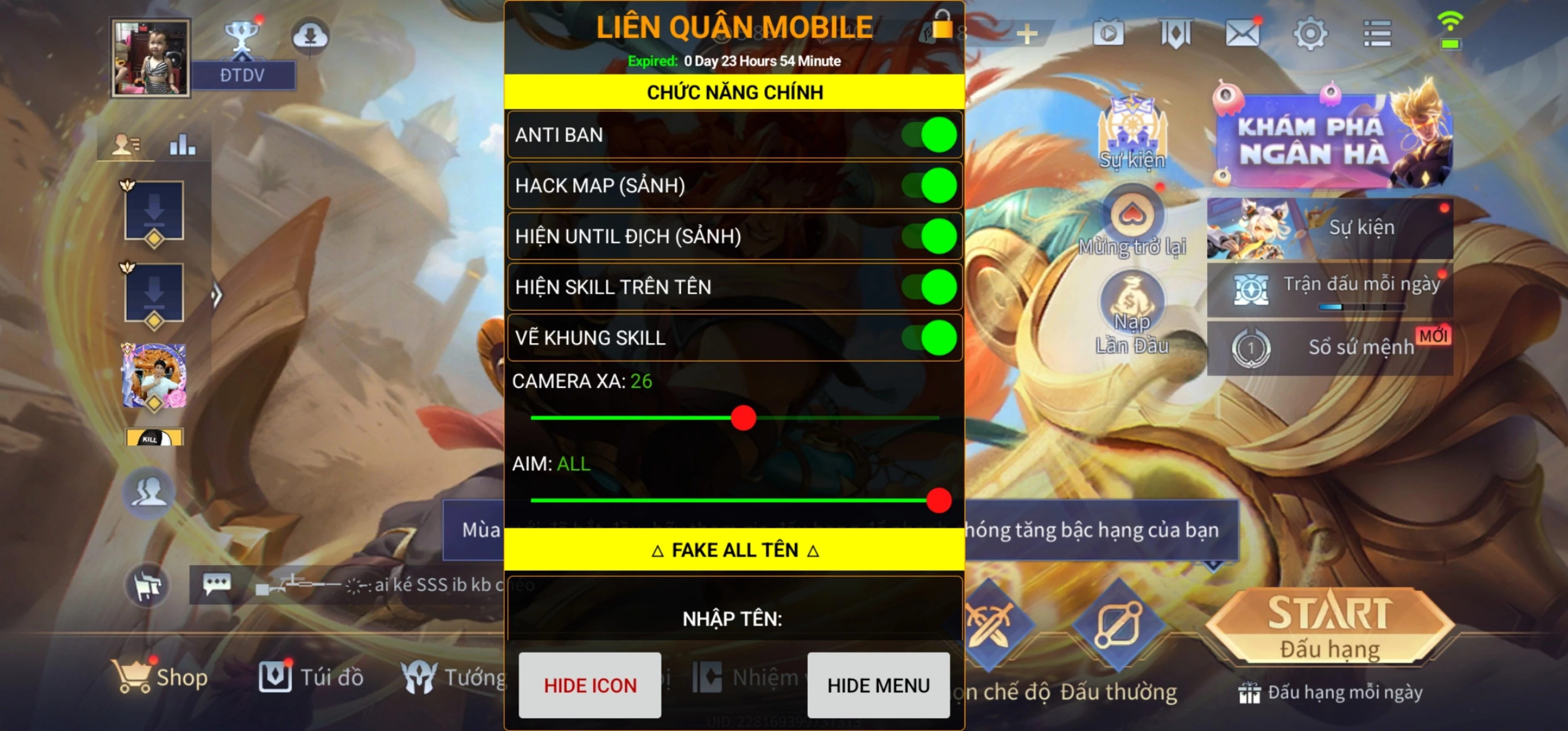 Bản Hack LQ VIP (Android No Root)